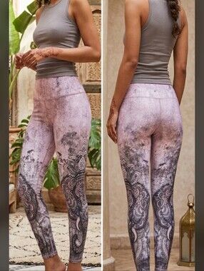Evolution & Creation Leggings S lavrnder/pink Moroccan Elephants